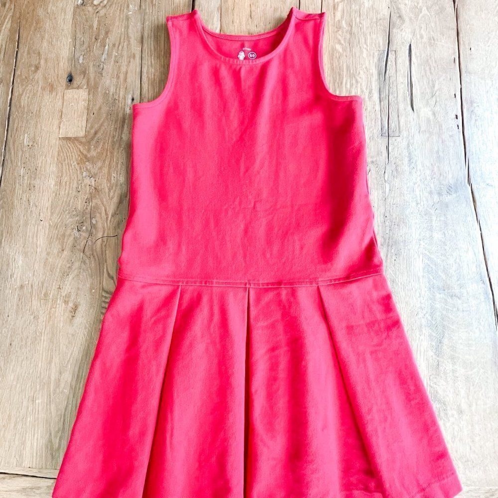 Primary Sleeveless Dress with Pleats, Size 8-9